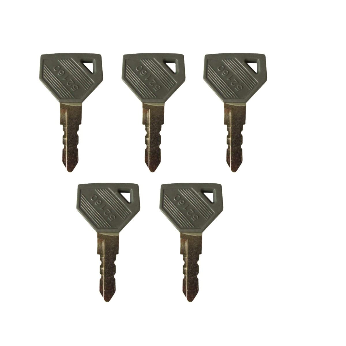 5 PK KEYS FOR YANMAR 198360-52160 198162-52150 SC2400