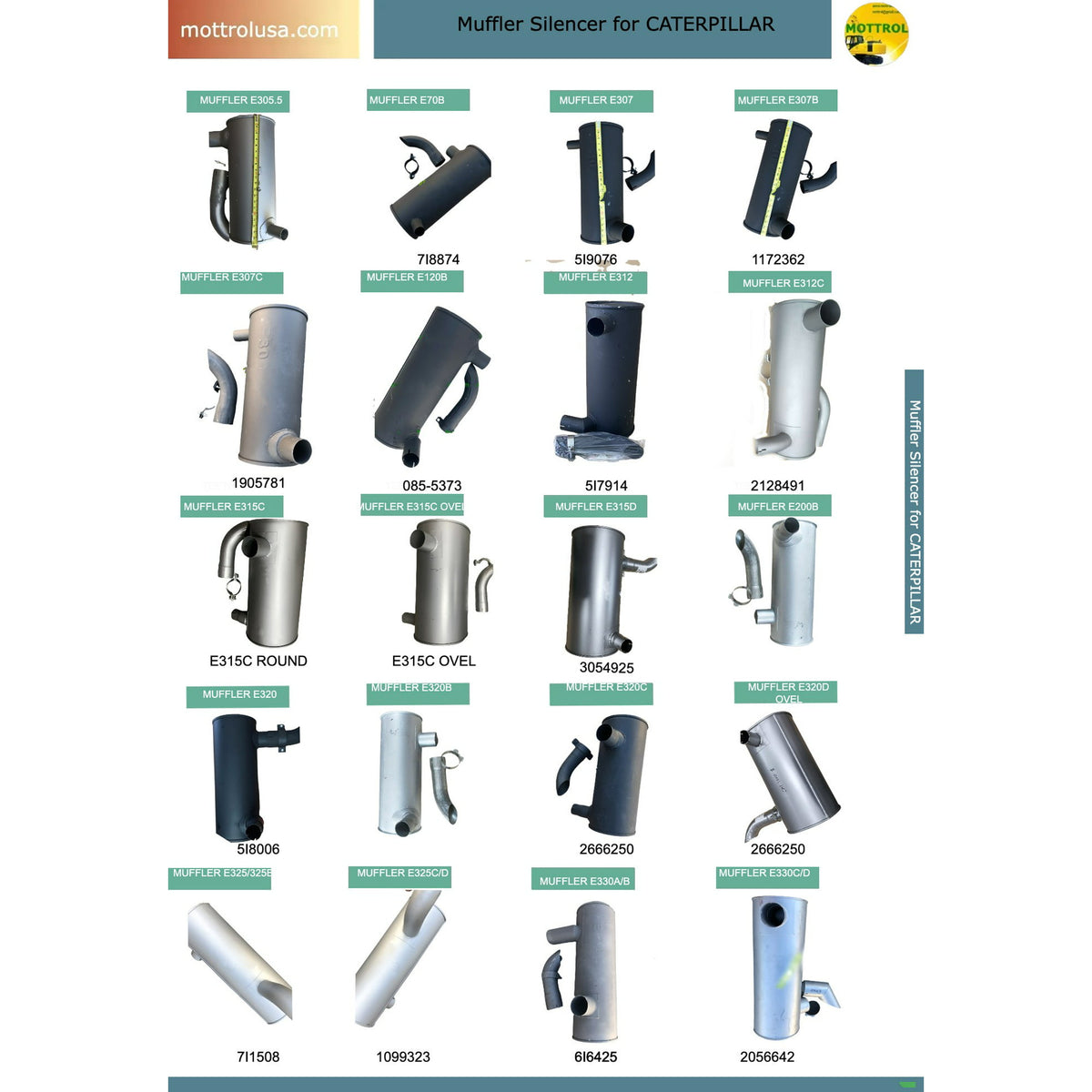 2666318 266-6138 MUFFLER AS FOR E320D E320DL E323D E323DL C6.4 3066