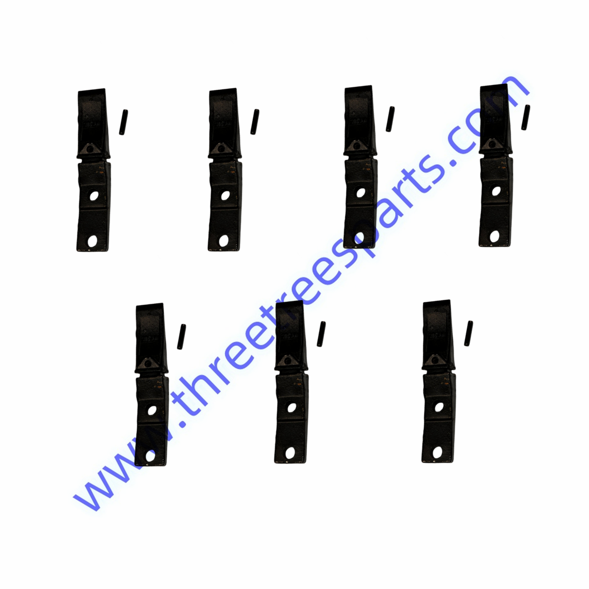Mini Excavator Bucket Teeth,weld-on shanks and pins BOLT set of 7 - X156L 1in Lip