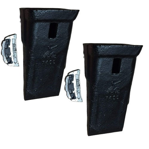2 SET X400 BUCKET TOOTH/ TEETH WITH P400HD FLEX PIN FOR HENSLEY STYLE