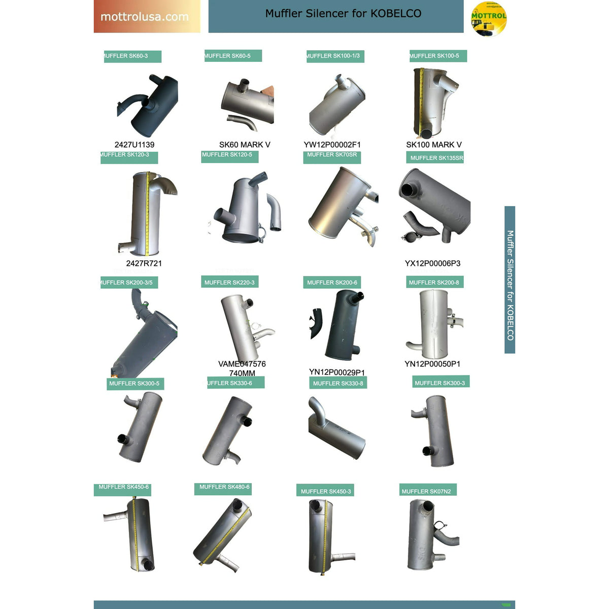6738-11-5510 MUFFLER FOR PC200-7 PC220-7 PC210-7 PC240-7 PC228-3 6D102