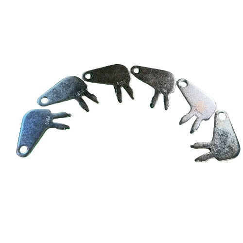 6 Pack 17# 8398 8H5306 Keys FOR Various Caterpillar, Case-IH, and Industrial Battery Disconnect