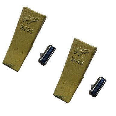 2 SET /240/2400 bucket teeth with 24fp flex pins FOR CASE,JOHN DEERE,H&L