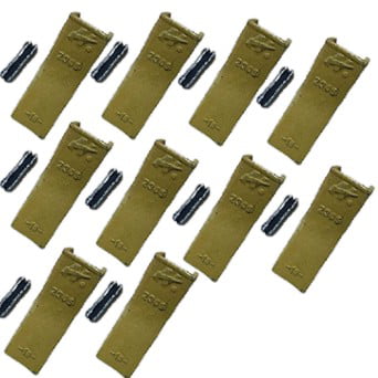 10-Pk 230S 23 230 Bucket Digging Teeth With Flex Pin's 23pn 1914200230 6657330