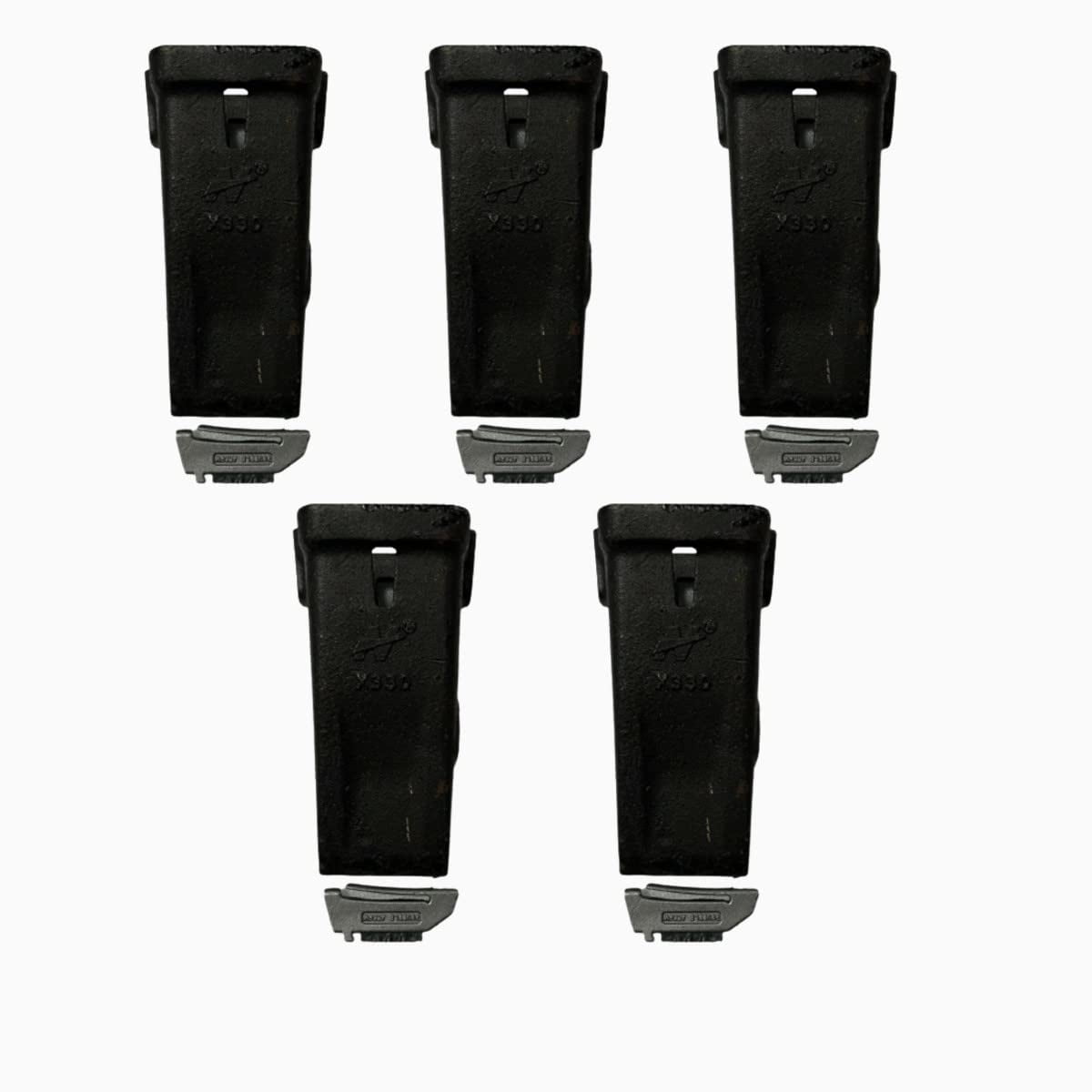 5 SET X330 Digging Bucket Teeth Tooth w/ Flex Pin K330S FOR X330 Style
