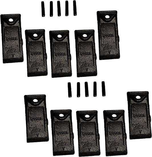 10 PK Mini Excavator Long Dirt Bucket Teeth w/ Pins - X156L , P156 ,T156X 6727801