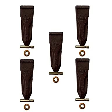 5 PK 6Y3222RC J225 ROCK Bucket Digging Teeth w/Pins 6UY3228 & Retainer 8E6259