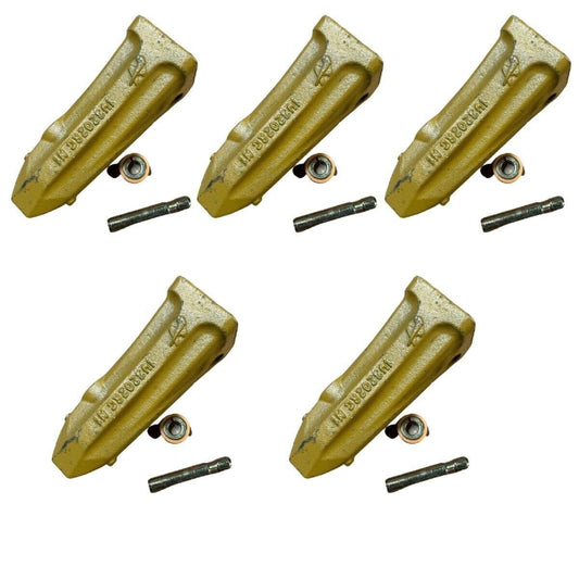 5 PK 1U3202RC J200 ROCK BUCKET TEETH ,TOOTH WITH PIN RETAINER 8E6209 8E6208