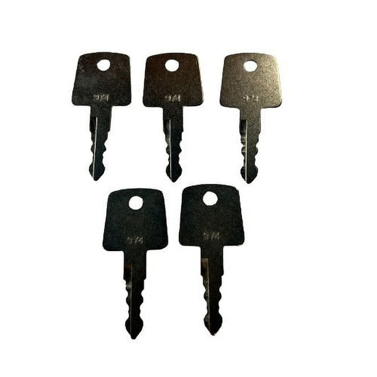 5 PC # 974 974 KEY FOR Sakai Blacktop Roller Keys Heavy Equipment Ignition Asphalt