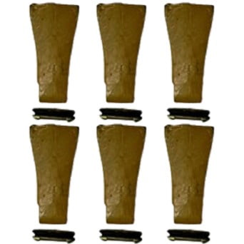 TF23D TF-23 23, 230, 230SP, D51750, T230SP Digging Teeth & TF23P Flex Pins 6PK